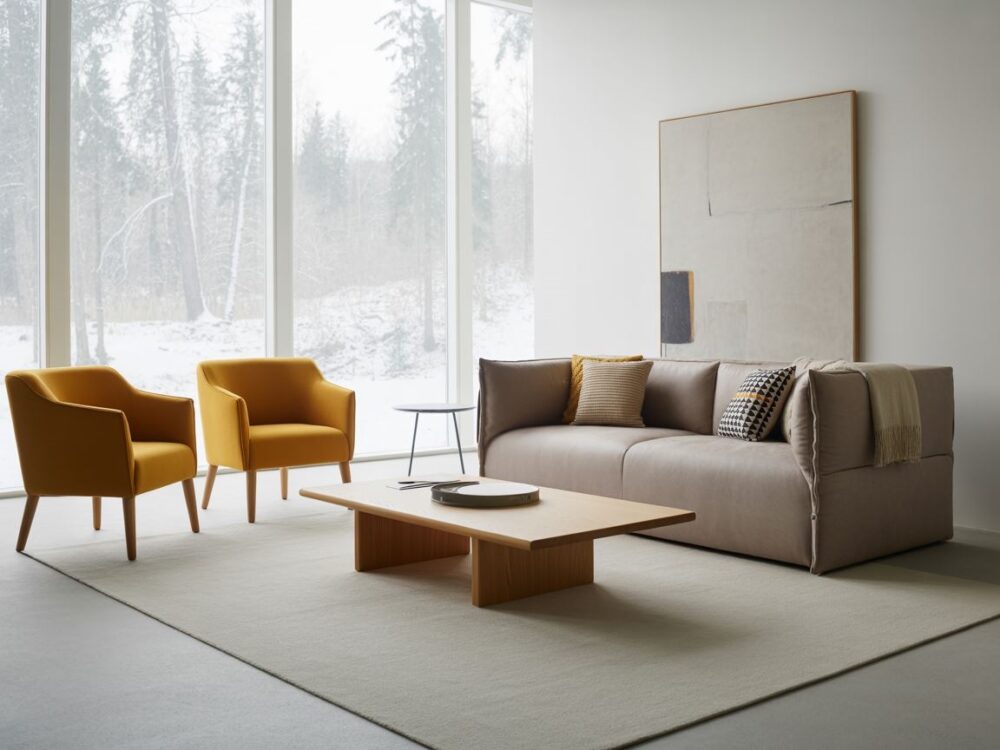 aranżacja mebli w salonie