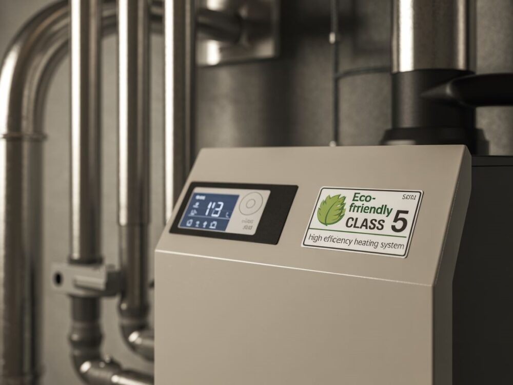 nowoczesny kocioł w kotłowni