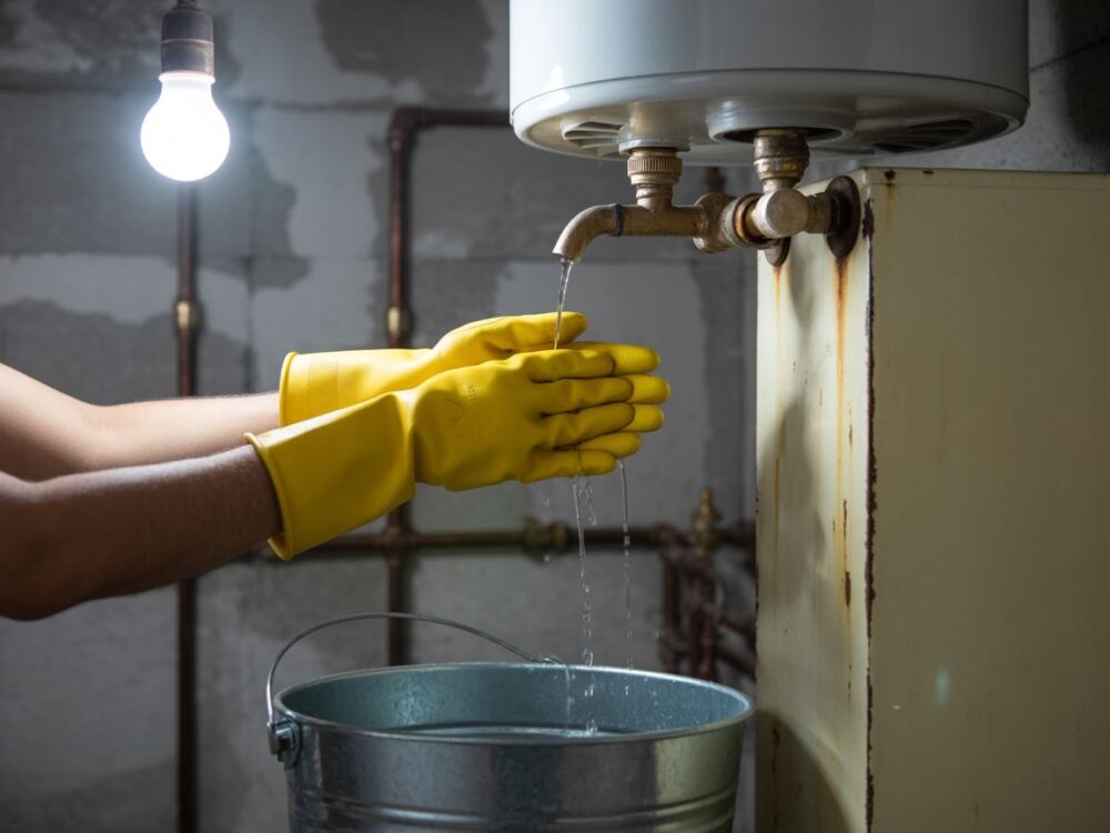 spuszczanie wody z bojlera