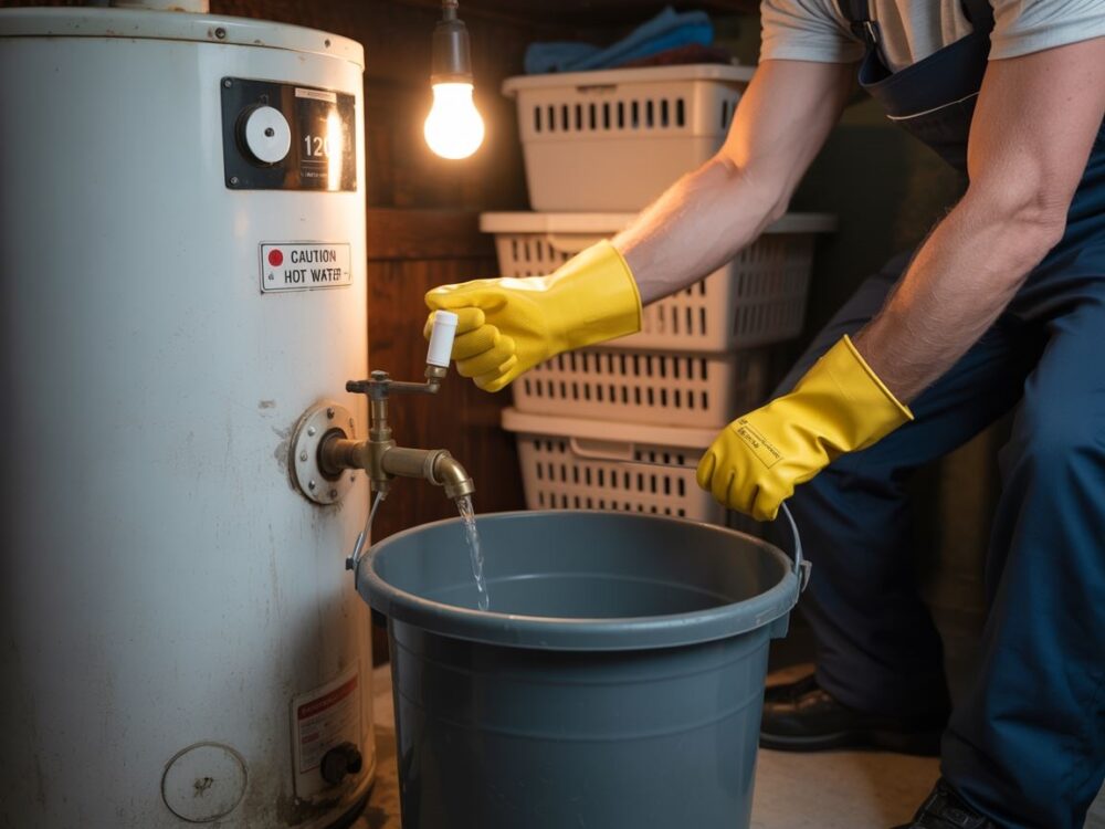 woda wypływająca z bojlera