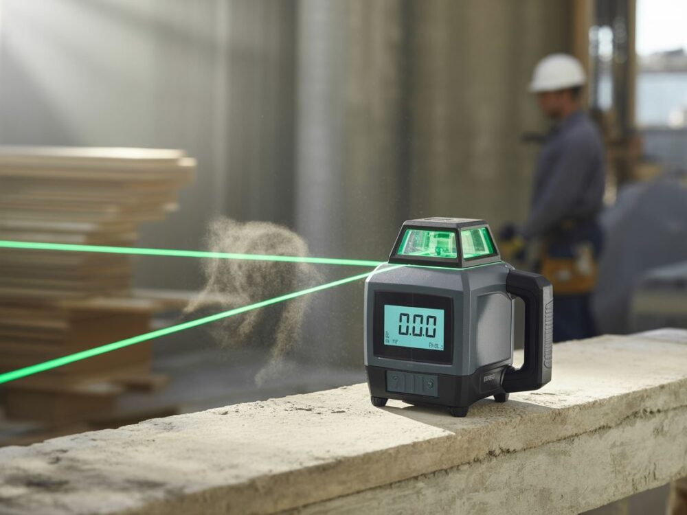 zielone linie laserowe