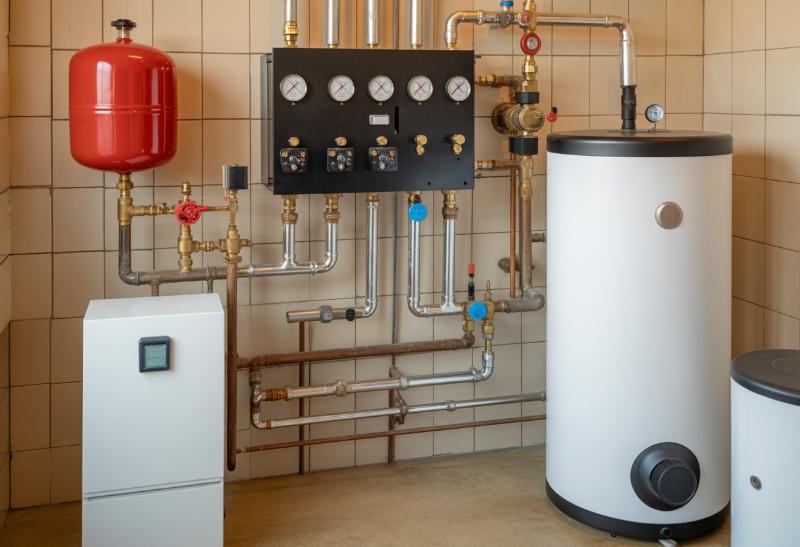 grupa pompowa podłączona do instalacji grzewczej